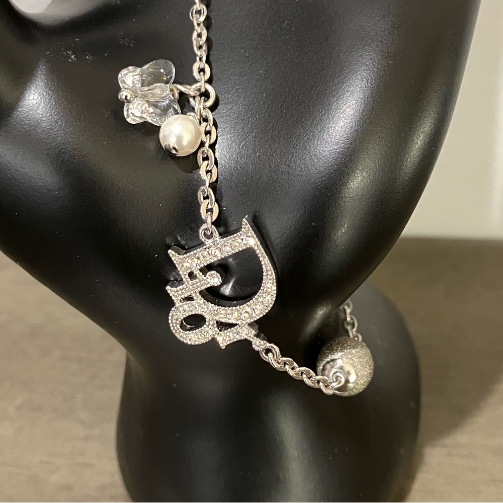 Authentic Dior Silver Charm Bracelet with dust bag pouch - Picture 9 of 11